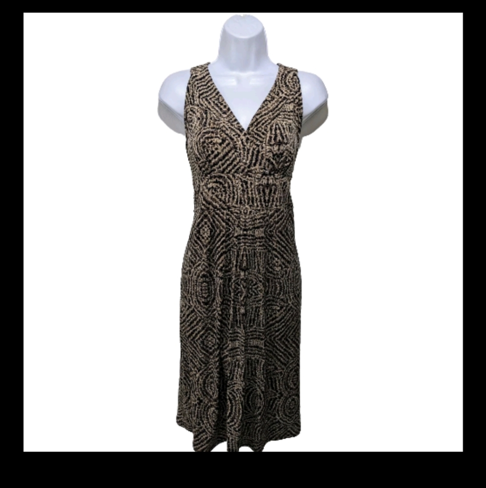 NWT Excess Urban Exotic Dress XL Sleeveless Ponte Stretch 90s Y2K Mature Brown